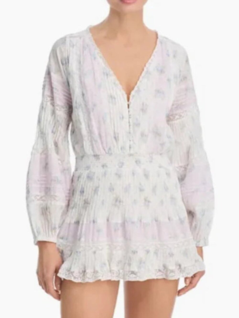 NWT LoveShackFancy Winfrey Lace Mini Dress - Lilac Vanilla